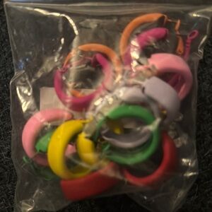 Colorful Hoop Earrings Set